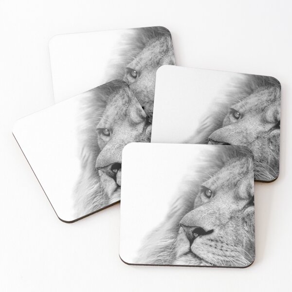 Item preview, Lion king isolated on black , Portrait Wildlife animal single	 designed and sold by MarketVisionAV.