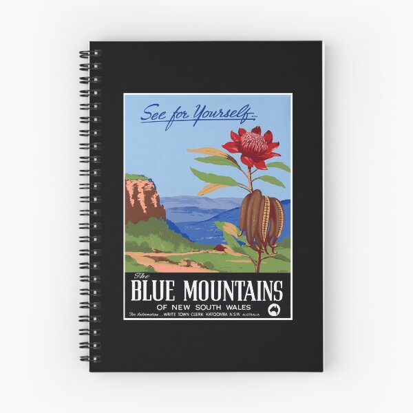 Item preview, Vintage Travel Poster Blue Mountains See for yourself Australia  designed and sold by Lazarz8.