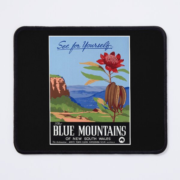 Item preview, Vintage Travel Poster Blue Mountains See for yourself Australia designed and sold by Lazarz8.
