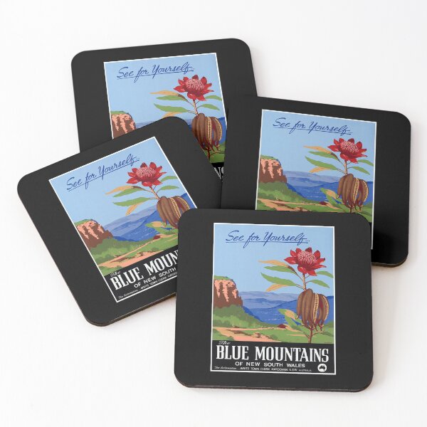 Item preview, Vintage Travel Poster Blue Mountains See for yourself Australia  designed and sold by Lazarz8.