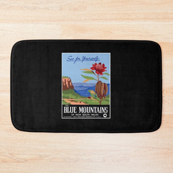 Item preview, Vintage Travel Poster Blue Mountains See for yourself Australia  designed and sold by Lazarz8.