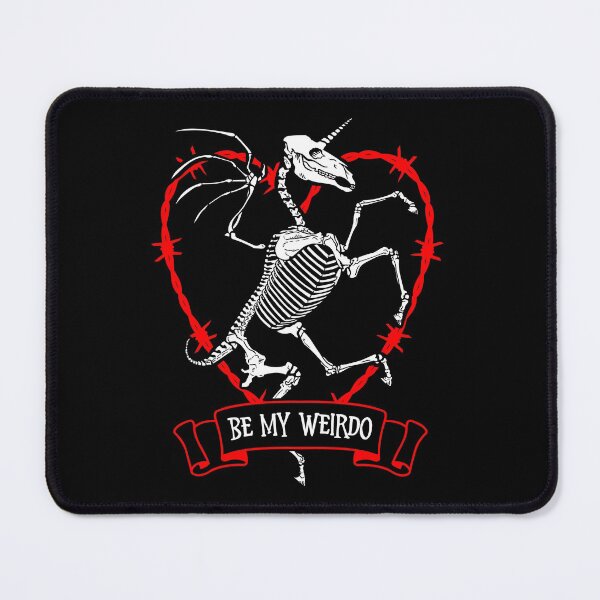 Item preview, Valentine Unicorn Alicorn Skeleton Be My Weirdo Goth Heart designed and sold by GrandeDuc.
