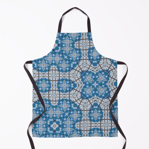 Artikelvorschau, Kaspisches Gitter 4 blaue und weiße Fliesenmuster - Künstlerin Jenny Meehan entworfen und verkauft von Jenny Meehan Art Prints and Patterns  .