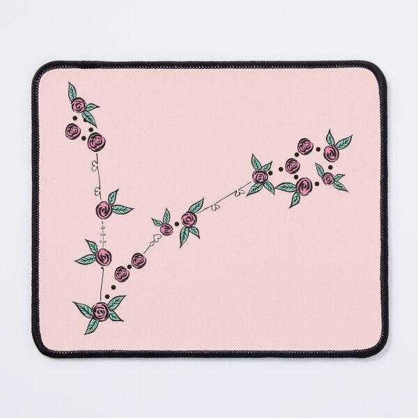 Item preview, Pisces Zodiac Sign Constellation Roses and Hearts Doodle designed and sold by EndlessDoodles.