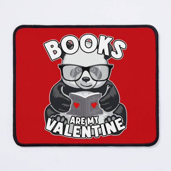 Item preview, Books Are My Valentine Cute Bookish Panda Bear Book Reader designed and sold by GrandeDuc.