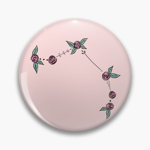 Artikelvorschau, Widder Sternzeichen Konstellation Rosen und Herzen Doodle entworfen und verkauft von EndlessDoodles.