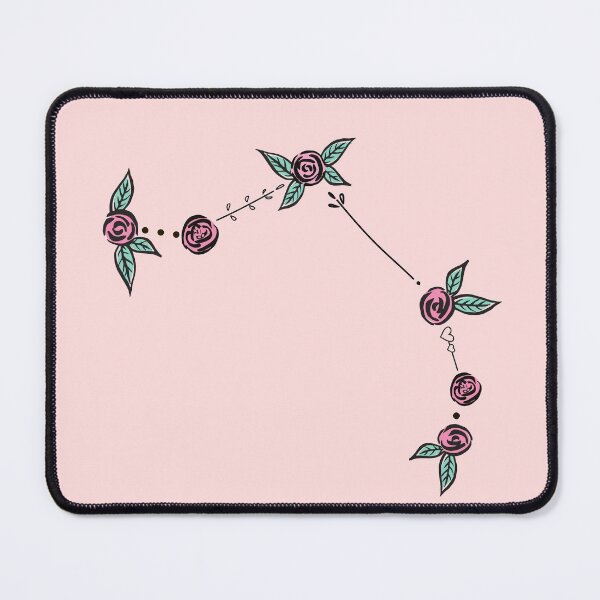 Item preview, Aries Zodiac Sign Constellation Roses and Hearts Doodle designed and sold by EndlessDoodles.