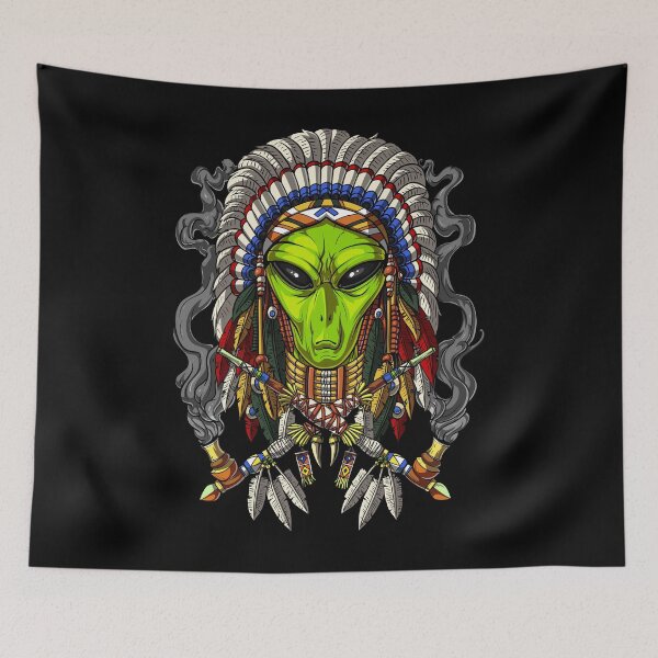 Item preview, Alien Native American Chief designed and sold by underheaven.