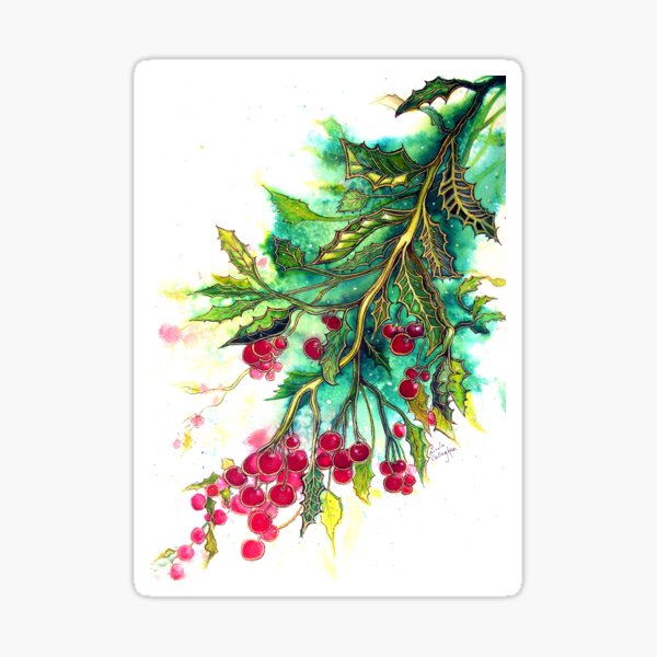 Christmas Holly Sticker