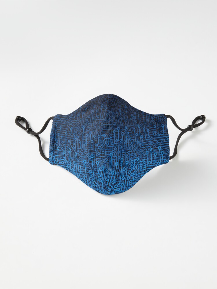 Alternate view of Reboot III BLUE Computer Circuit Board Pattern Mask
