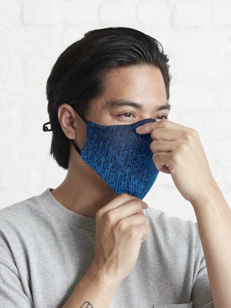 Alternate view of Reboot III BLUE Computer Circuit Board Pattern Mask