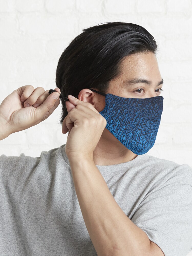 Alternate view of Reboot III BLUE Computer Circuit Board Pattern Mask