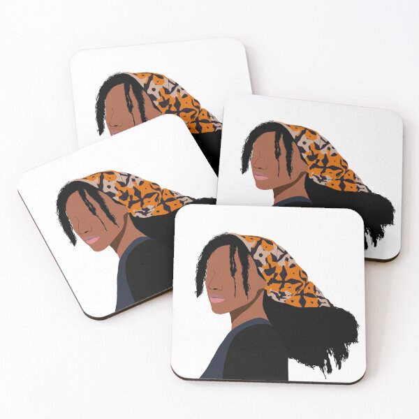Item preview, Beautiful black woman wearing head-wrap designed and sold by GirlofRandom.