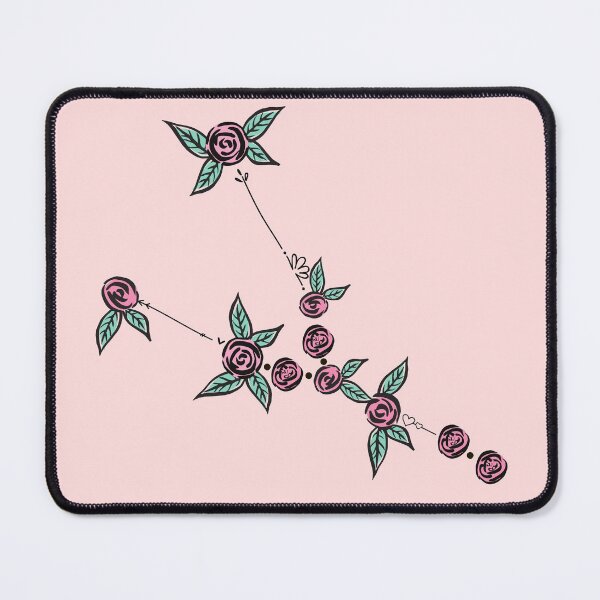 Item preview, Taurus Zodiac Sign Constellation Roses and Hearts Doodle designed and sold by EndlessDoodles.