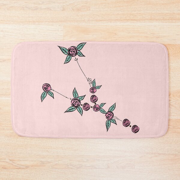Item preview, Taurus Zodiac Sign Constellation Roses and Hearts Doodle designed and sold by EndlessDoodles.