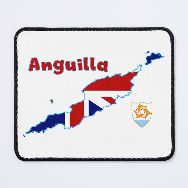 Item preview, Anguilla Map with Flag of Anguilla designed and sold by Havocgirl.