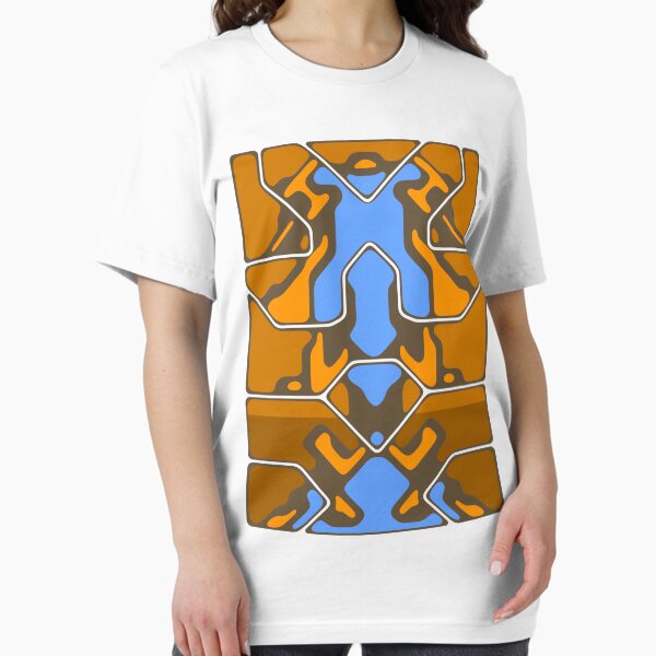 Orange Organic Grid Design Essential T-Shirt