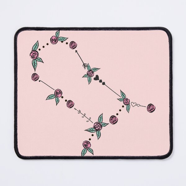 Item preview, Gemini Zodiac Sign Constellation Roses and Hearts Doodle designed and sold by EndlessDoodles.