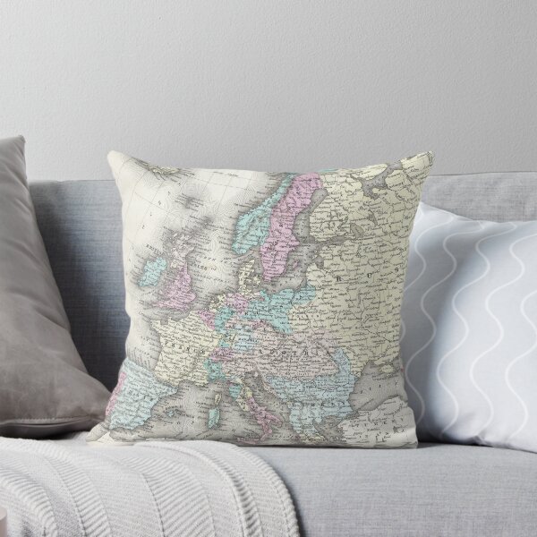 Item preview, Vintage Map of Europe (1855)  designed and sold by BravuraMedia.