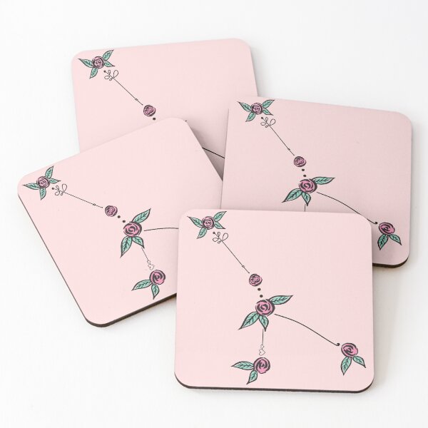 Item preview, Cancer Zodiac Sign Constellation Roses and Hearts Doodle designed and sold by EndlessDoodles.