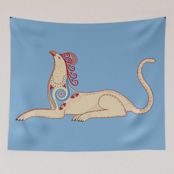Item preview, Minoan Griffin from the Knossos Throne Room Fresco designed and sold by Happy Puppy Print On Demand.