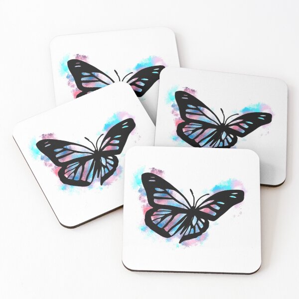 Item preview, Transgender pride flag butterfly designed and sold by GirlofRandom.