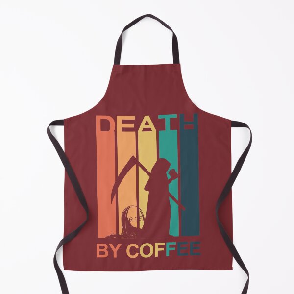 Item preview, Death by coffee - vintage sunset - Halloween - full shirt colour designed and sold by hasbeenz.