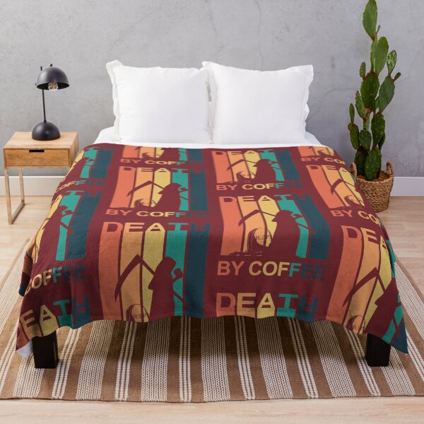 Item preview, Death by coffee - vintage sunset - Halloween - full shirt colour designed and sold by hasbeenz.