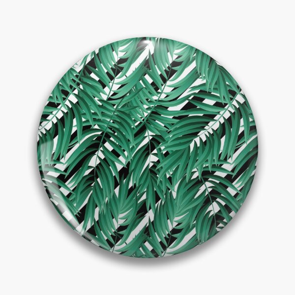 Item preview, Tropical Leaves With Black and White Diagonal Stripes designed and sold by cgroenewald.