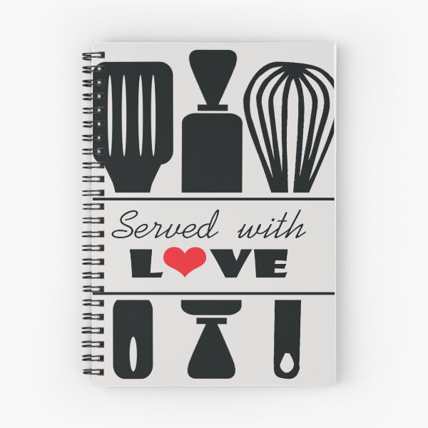 Item preview, served with love - kitchen utensils designed and sold by Funny-Quote.