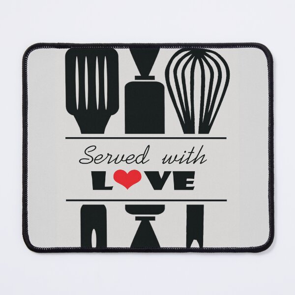 Item preview, served with love - kitchen utensils designed and sold by Funny-Quote.