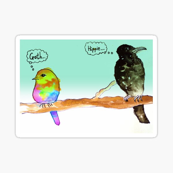 Goth...Hippie... Sticker
