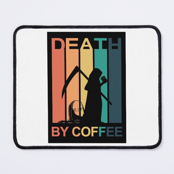 Item preview, Death by coffee - vintage sunset - Halloween designed and sold by hasbeenz.