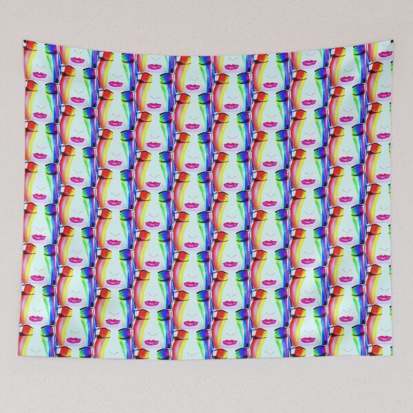 Item preview, Rainbow face designed and sold by curlyartcloud.