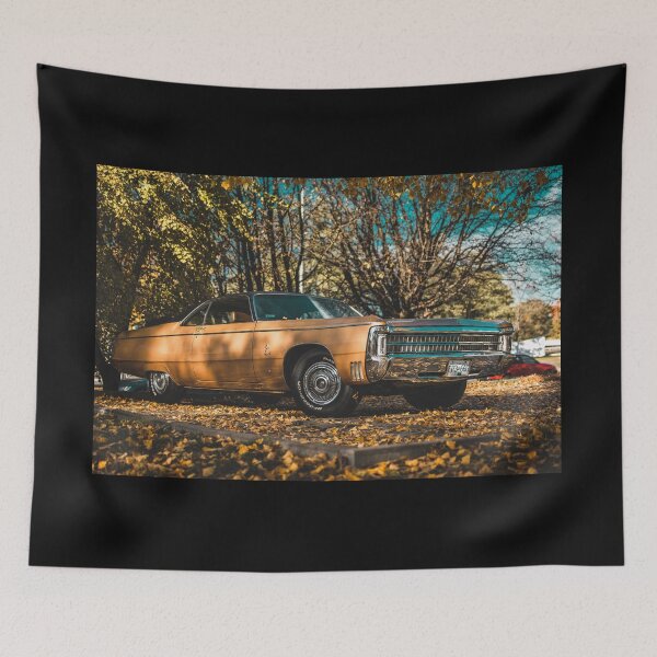 Item preview, Super Crazy Classic Car - Hot August Nights, vintage brown gold sport car, autumn landscap designed and sold by navuno.