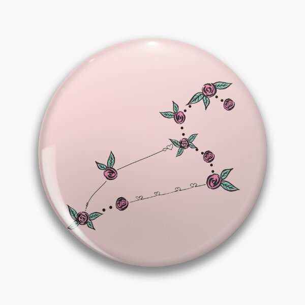 Item preview, Leo Zodiac Sign Constellation Roses and Hearts Doodle designed and sold by EndlessDoodles.