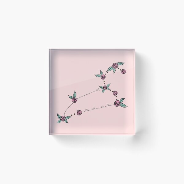 Item preview, Leo Zodiac Sign Constellation Roses and Hearts Doodle designed and sold by EndlessDoodles.