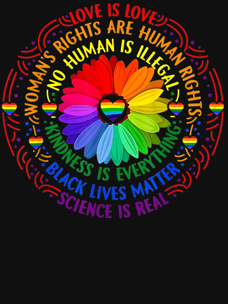 Rainbow Black Lives Matter Science Lgbt Pride Flower 2 by SawaynPagac