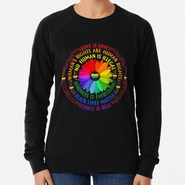 Rainbow Black Lives Matter Science Lgbt Pride Flower 2 Leichter Pullover