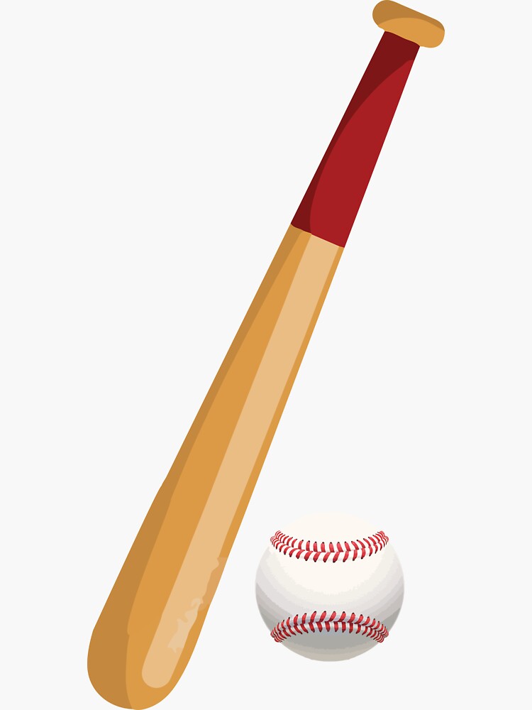 "bat & ball" Sticker for Sale by RedPeacock Redbubble