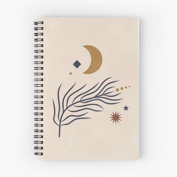 Item preview, Moon Stars and Leaf, Boho Celestial Earth Tone Print designed and sold by enricadenicola.