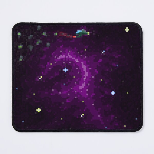 Item preview, Ore Collector - Easily Distracted by Space - Purple Pixelated space clouds designed and sold by For the love of Pixels.