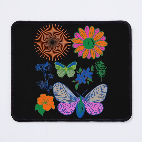 Vintage floral and butterfly decorative pattern Mouse Pad