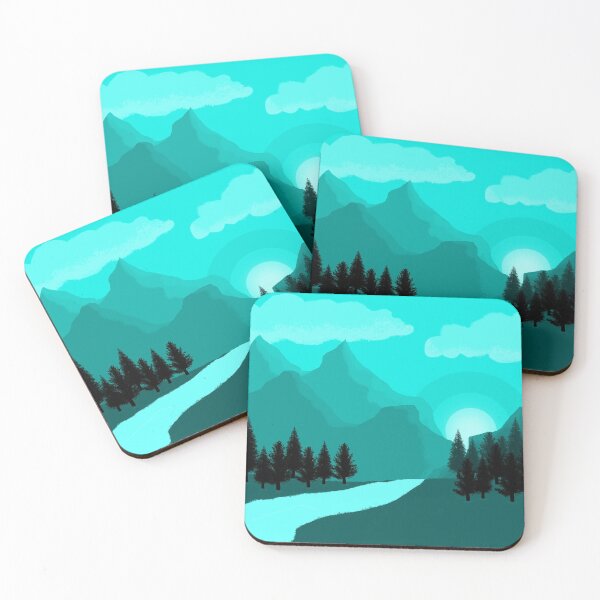 Item preview, Digital cyan forest view designed and sold by KheinJohn.
