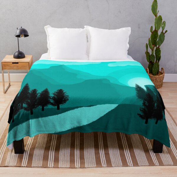 Item preview, Digital cyan forest view designed and sold by KheinJohn.