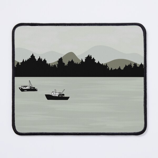 Item preview, Fishing Boats in Grey designed and sold by Krystal Thomas.