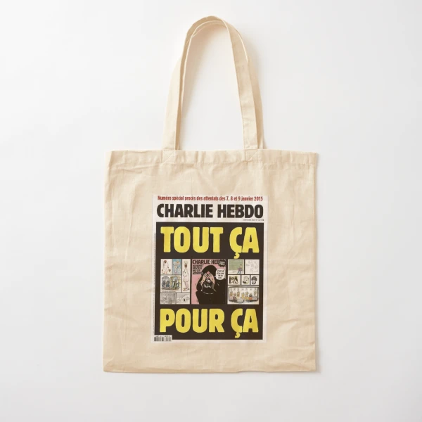 Hebdo  White small shopping bag