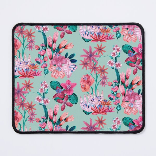 Item preview, Watercolour pink and green floral original design designed and sold by Tabbykatprint.