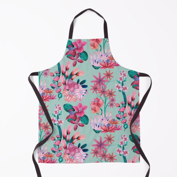 Item preview, Watercolour pink and green floral original design designed and sold by Tabbykatprint.