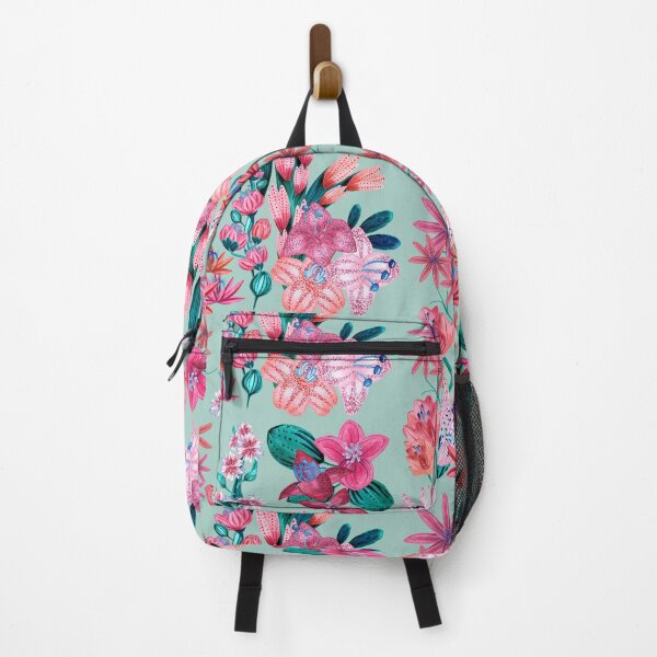 Item preview, Watercolour pink and green floral original design designed and sold by Tabbykatprint.